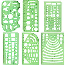 Carica l&#39;immagine nel visualizzatore di Gallery, Set di 6 Mascherina Geometrica Disegno Tecnico Flessibile ma Resistente...