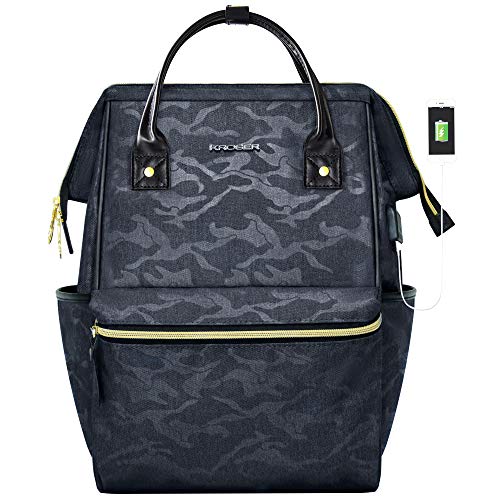 KROSER Zaino per Laptop 15,6 Pollici Elegante Grigio Mimetico
