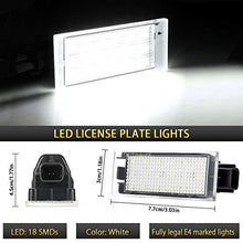 Carica l&#39;immagine nel visualizzatore di Gallery, Audew Luci Targa LED Bianco 12V per Renault Twingo Clio Megane Lagane - Ilgrandebazar