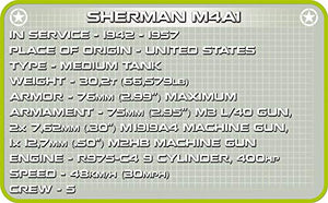 Cobi-2464 Small Army Carro Armato M4A1 Sherman 420 Pezzi, Colore Verde, 2464