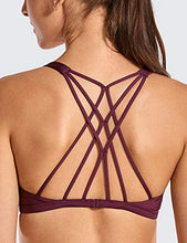 Carica l'immagine nel visualizzatore di Gallery, CRZ YOGA Donna Reggiseno Sportivo Yoga Imbottite Rimovibili M, Viola Scuro - Ilgrandebazar