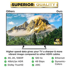 Carica l&#39;immagine nel visualizzatore di Gallery, PowerBear Cavo HDMI 4K 2 m | Alta velocità, nylon intrecciato e connettori dorati, 4K a 60 Hz, Ultra HD, 2K, 1080P, ARC e CL3 | per laptop, monitor, PS5, PS4, Xbox One, Fire TV e altro ancora