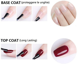 Saint-Acior Kit per Unghie Ricostruzione Base Coat e Top Coat Smalto in Gel per Unghie ricostruzione Nail art DIY