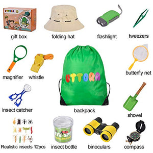 UTTORA binocolo Bambini, 25 in 1 Set di binocoli per green, yellow,