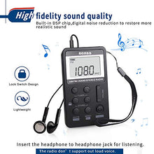 Carica l&#39;immagine nel visualizzatore di Gallery, Mini Radio Portatile Tascabile Digitale Ricevitore FM AM Pocket Nero