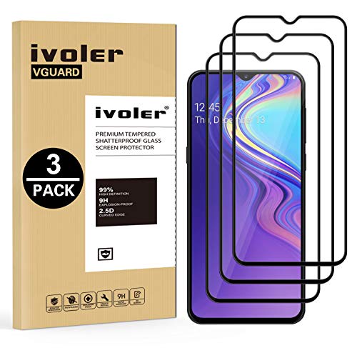 VGUARD 3 Pezzi Pellicola Vetro Temperato per Samsung Galaxy A50 / A50S / Nero