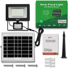 Carica l&#39;immagine nel visualizzatore di Gallery, CLY Faretto Solare con Sensore di Movimento 60 LED, Luce da Esterno,...