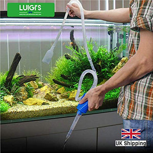 Sifone aspirarifiuti per pulizia acquario - Pompa manuale aspirare e...