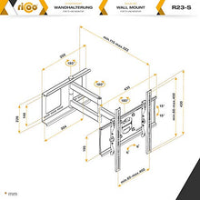 Carica l&#39;immagine nel visualizzatore di Gallery, RICOO R23-S, Supporto TV Parete, Girevole, 31-65 pollici (79-165cm), Nero