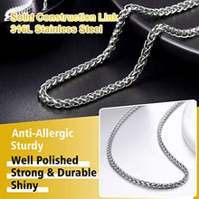Carica l&#39;immagine nel visualizzatore di Gallery, PROSTEEL Collana Uomo Donna Catena Grano Ricambio per Argento(3 Mm) - Ilgrandebazar