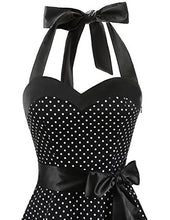 Carica l'immagine nel visualizzatore di Gallery, DRESSTELLS Donne 1950 Audrey Hepbun Vintage con S, Black Small White Dot - Ilgrandebazar