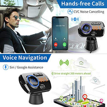 Carica l&#39;immagine nel visualizzatore di Gallery, FM Trasmettitore Bluetooth 5.0 per Auto con Due Porta USB (QC 3.0 e Nero