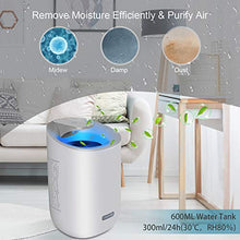 Carica l&#39;immagine nel visualizzatore di Gallery, Deumidificatore Portatile COONOE Deumidificatori Elettrico Mini 600ml... - Ilgrandebazar