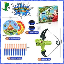 Carica l&#39;immagine nel visualizzatore di Gallery, Toyzey Giochi Bambini 3 4 5 6 7 8 9 Anni, Arco e Frecce per Bambini Giocattoli Bambini 3-12 Anni Regalo Ragazzo 3-12 Anni Giochi da Esterno per Ragazzi Giocattoli Dinosauro Bambini Tiro con L&#39;Arco