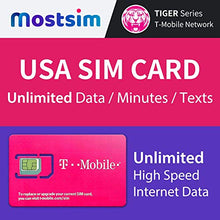 Carica l&#39;immagine nel visualizzatore di Gallery, MOST SIM - T-Mobile USA Card 7 Giorni, Alta Velocità Illimitato 7 Giorni