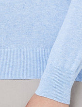 Carica l&#39;immagine nel visualizzatore di Gallery, Marchio Amazon - MERAKI Pullover Cotone Donna Scollo a V 40, Blu (Ocean Blue) - Ilgrandebazar
