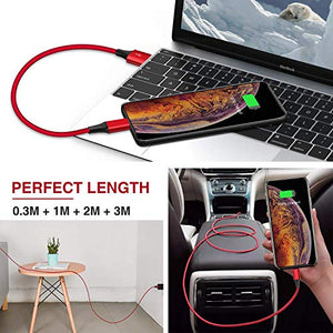HONGDA Cavo Phone [4Pezzi, 0.3m 1m 2m 3m] di Nylon Intrecciato... - Ilgrandebazar