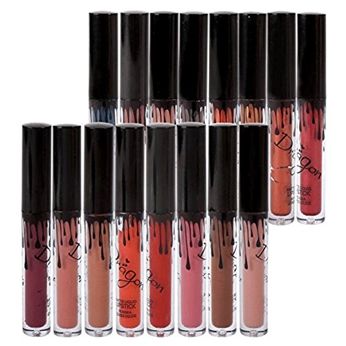 RICHOOSE 16 PCS Rossetti Matte Insieme Impermeabile Trucco Liquido Lip... - Ilgrandebazar