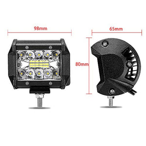 Faro da Lavoro LED 4 Pollici 60W Faretti Fendinebbia 12V 4