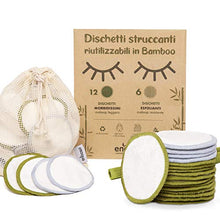 Carica l&#39;immagine nel visualizzatore di Gallery, enooso Dischetti Struccanti Lavabili in Bambù - Salviette 12 Soft + 6 Scrub - Ilgrandebazar