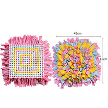 Carica l&#39;immagine nel visualizzatore di Gallery, IEUUMLER Pet Training Snuffling Mat Fatti a 45x45cm, Pink &amp; Yellow &amp; Blue