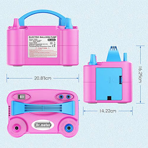 Dr.meter Pompa a Palloncino Gonfiabile, Elettrica di Rosa + Blu