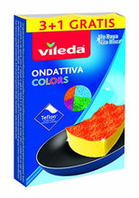 Carica l'immagine nel visualizzatore di Gallery, Vileda Ondattiva Milleusi Colors 3+1, Spugna, Multicolore, 13x22x2.6 cm, 4... - Ilgrandebazar