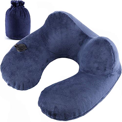Mini cuscino per collo da campeggio all'aperto (blu scuro)