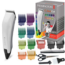 Carica l&#39;immagine nel visualizzatore di Gallery, Remington HC5035 Colour Cut Tagliacapelli 11 pettinini, forbici, pettine e...