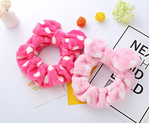 Hairizone - Set di 2 fasce elastiche per capelli con fiocco, Pink/Roseo - Ilgrandebazar
