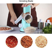 Carica l'immagine nel visualizzatore di Gallery, Tagliaverdure rotante 3 in 1 acciaio inox multifunzione, tagliaverdure Blu