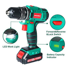 Carica l&#39;immagine nel visualizzatore di Gallery, Trapano Avvitatore Batteria 12V, HYCHIKA a 30N .m Mas,...