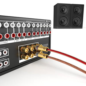 KabelDirekt Connettori a Banana, (6mm², 10 Paia, Dorati 24K, 10 paia