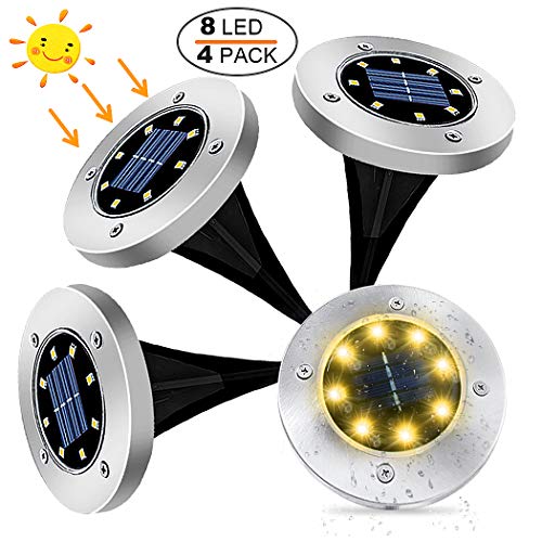4 Pezzi Lampade da Giardino Solari 8LED Luce Da - Ilgrandebazar