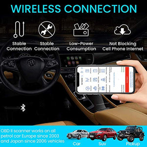 CAR WORK BOX OBD2 Bluetooth 4.0, OBDII ELM327 Strumenti Diagnostici,...