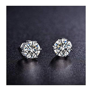 Caiery 925 Sterling Collana e Orecchini da Donna, in Argento, con Round - Ilgrandebazar
