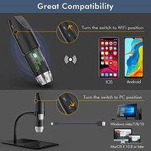Carica l&#39;immagine nel visualizzatore di Gallery, SKYBASIC Microscopio Digitale WiFi, Tascabile Fotocamera USB Nero