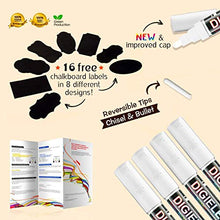 Carica l&#39;immagine nel visualizzatore di Gallery, Pennarelli Gesso Liquido di DIGIELE, Pennarello Bianco da 3mm, Punta... - Ilgrandebazar