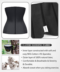 YIANNA Danna Latex Corsetto Dimagrante Bustino Modellante Stringivita L, Nero - Ilgrandebazar