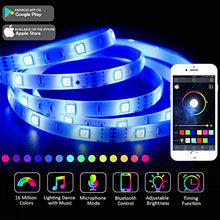 Carica l'immagine nel visualizzatore di Gallery, Striscia LED 10M, Romwish luci led colorate RGB SMD 5050 Bluetooth musica 10M