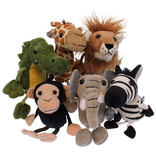 The Puppet Company – Finger Puppets – Africano Animali Set di 6 multicolore - Ilgrandebazar