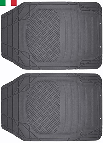 Cenni 38925 Set 2 Tappeti Auto in Gomma Sagomabili Universali Made Italy - Ilgrandebazar