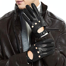 Carica l'immagine nel visualizzatore di Gallery, ZLUXURQ Guanti di Medium(21.6-22.9cm), Nero(100% Pelle Di Pecora/Economico)