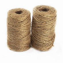 Carica l'immagine nel visualizzatore di Gallery, GRÜNTEK Spago di Iuta naturale 2mm. 2 Rotoli da 100 m. Corda Canapa per...