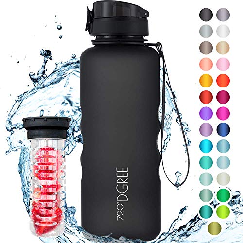 720°DGREE Bottiglia d'Acqua “uberBottle“ - 01 Softtouch | Onyx Black - Nero