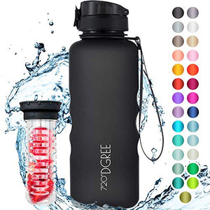 720°DGREE Bottiglia d'Acqua “uberBottle“ - 01 Softtouch | Onyx Black - Nero