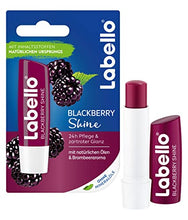 Carica l&#39;immagine nel visualizzatore di Gallery, Labello Blackberry Shine in confezione da 1 (1 x 4,8 g), matita per la cura delle labbra con delicata lucentezza rossa e pigmenti brillanti, cura delle labbra senza oli minerali