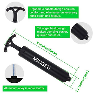 Mingru, Pompa di gonfiaggio per palloni da basket, 20 cm, 1 PACK - BLACK