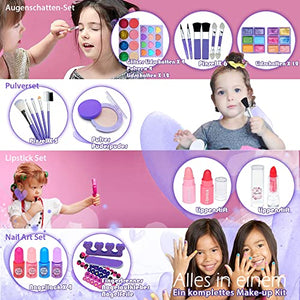 Set di Trucchi per Bambini e Bambine - Viola 57 Pezzi, Set da Trucco per Bambini, per Ragazze, per Halloween, Natale, Compleanno, per Ragazze 4, 5, 6, 7, 8, 9, 10-12 anni