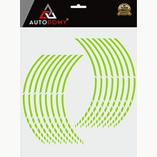 Carica l'immagine nel visualizzatore di Gallery, Autodomy Confezione Adesivi Set Completo di Cerchi Strisce per Verde Lime
